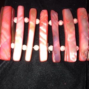 Artisan Crafted Shell Cuff Bracelet 7.5 “